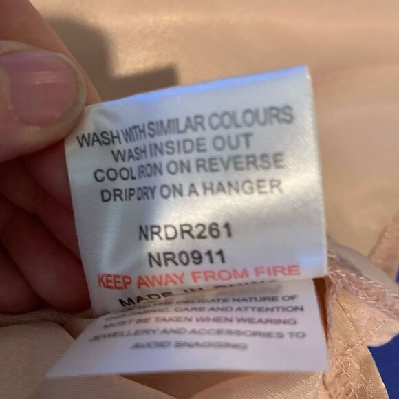 Neon Rose Shimmery Pink Bow Sleeve V Neck Shift Dress Size Small - Picture 10 of 11